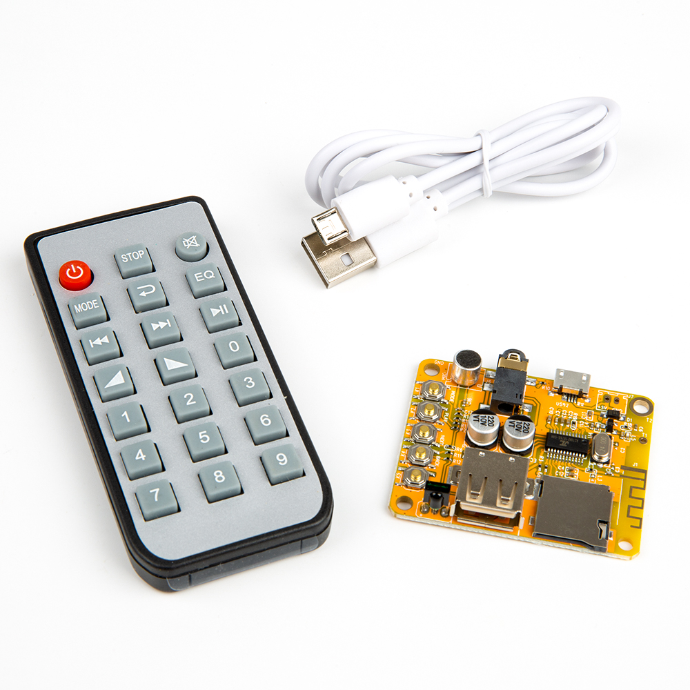 Плата аудиоприёмника c пультом Bluetooth AUX, MP3, батарейка в комплекте